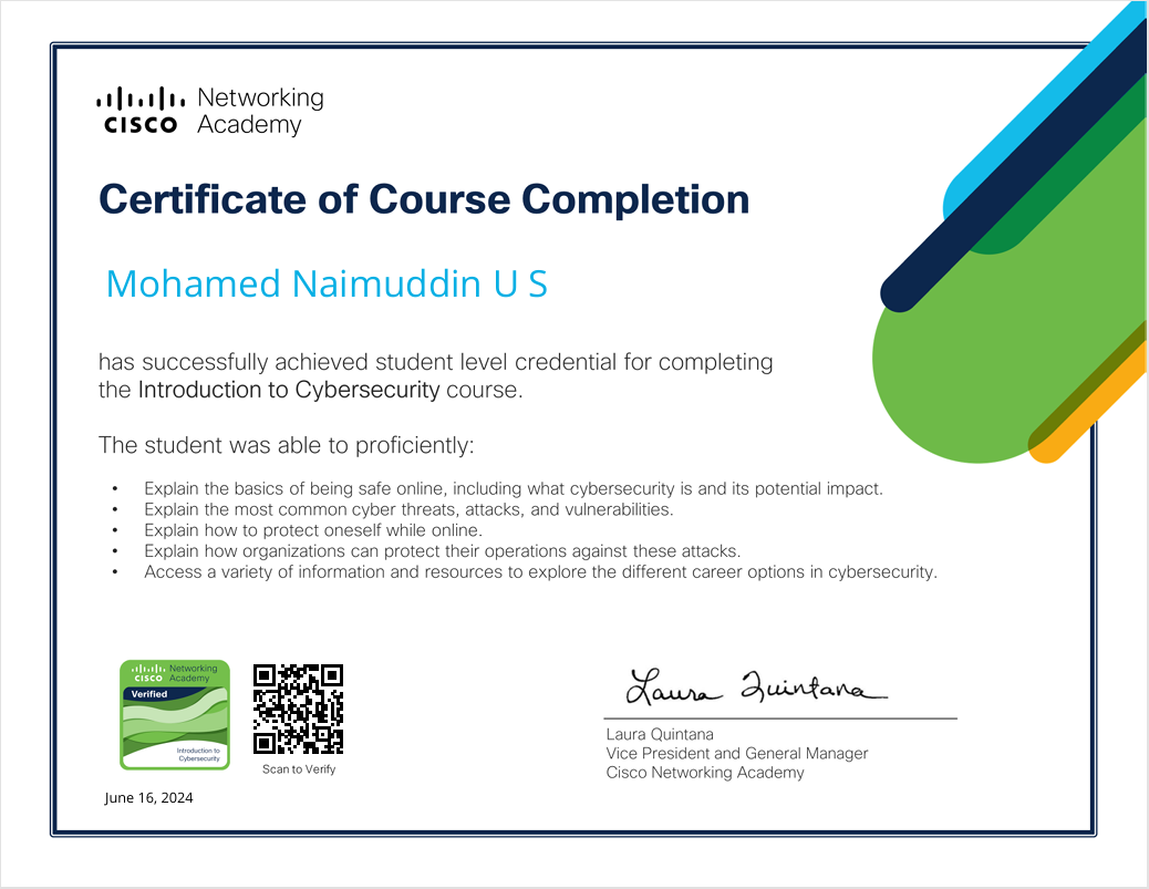 Cisco Certificate
