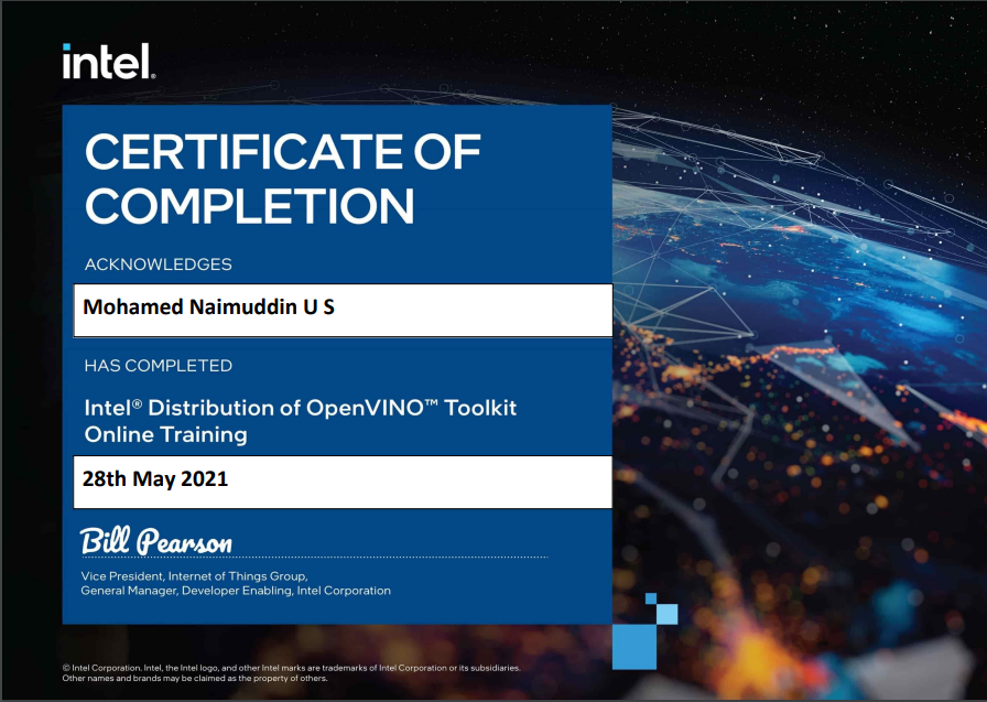 Programming Certificate