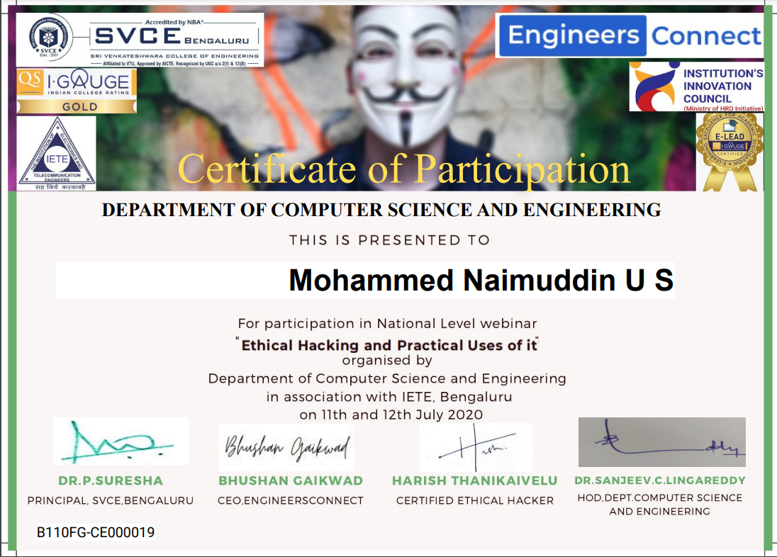 Workshop Certificate